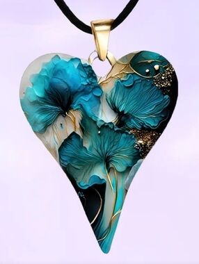 Floral Heart Pendant Necklace